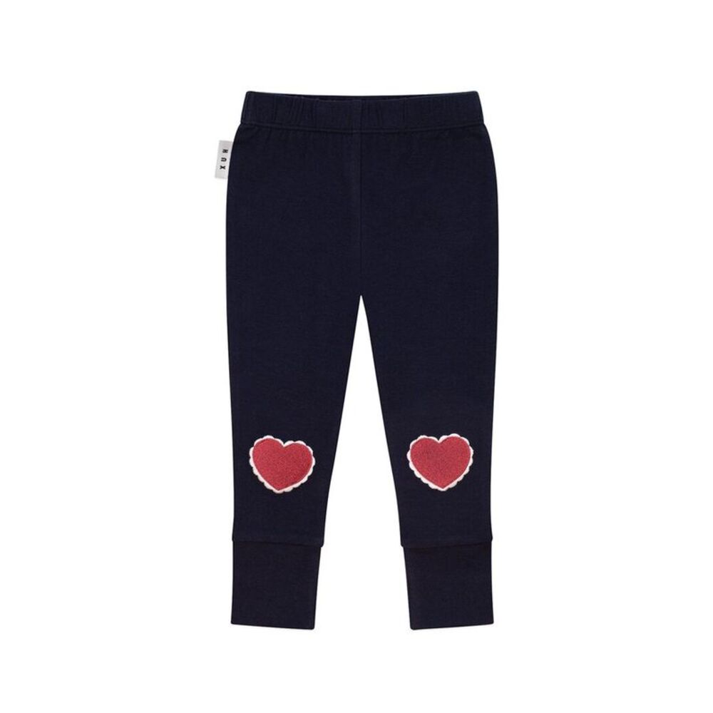 Huxbaby Girls  I Heart U Legging, Blue